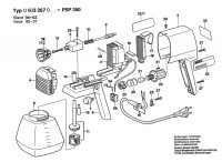 Bosch 0 603 267 042 PSP 350 spray gun 240 V / GB Spare Parts PSP350